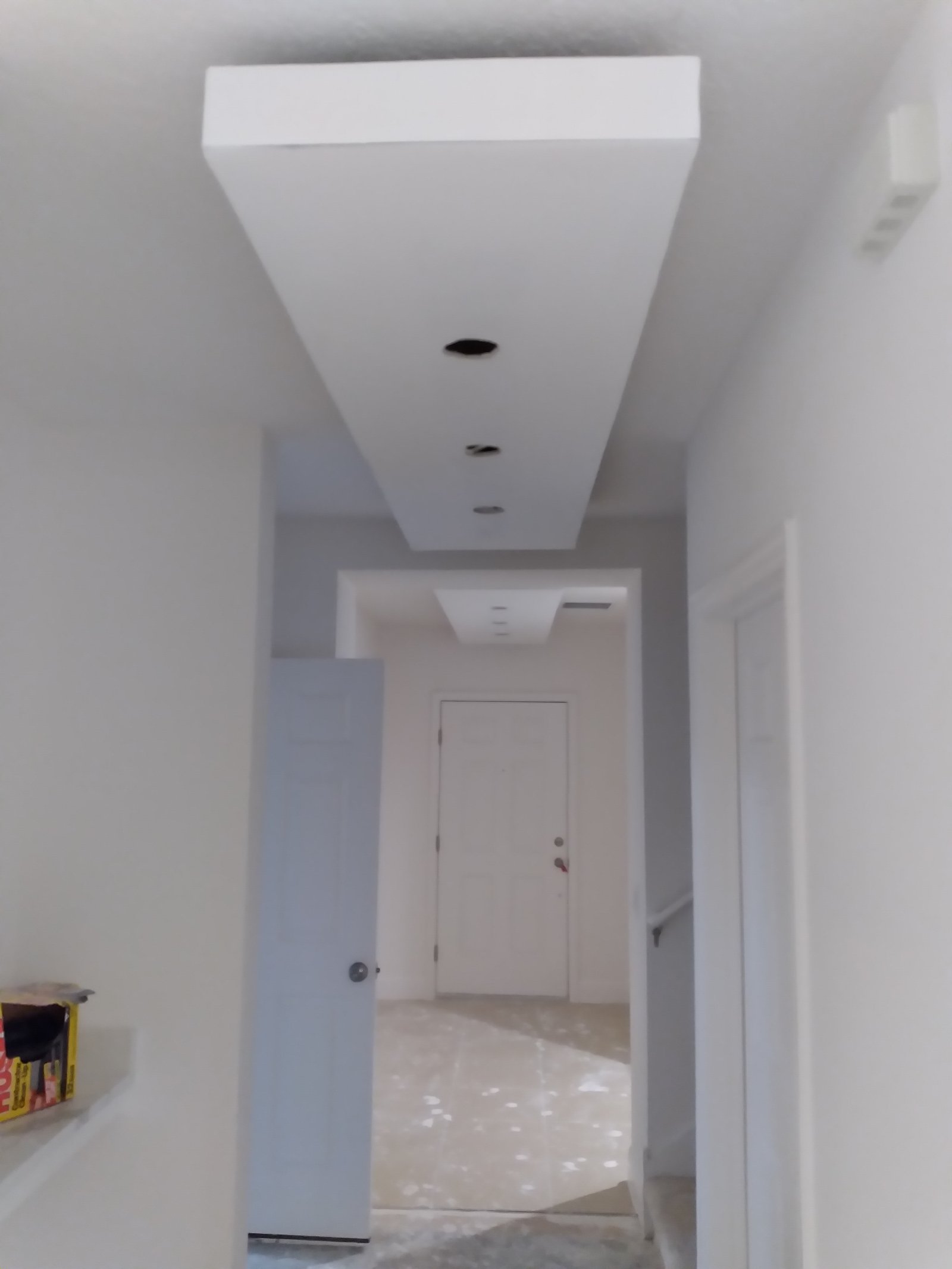 Hallway ceiling finishing project