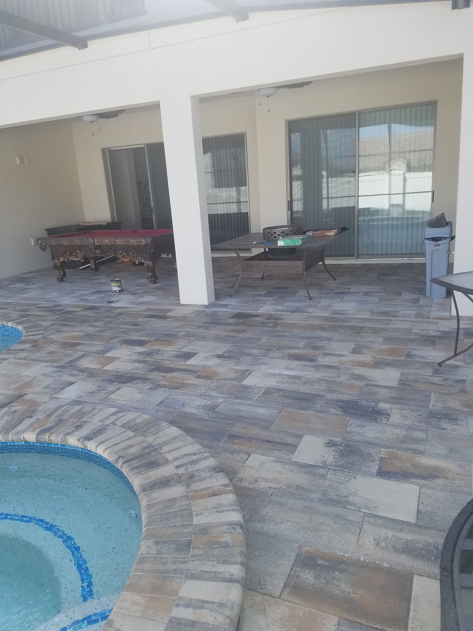 Patio roof installation